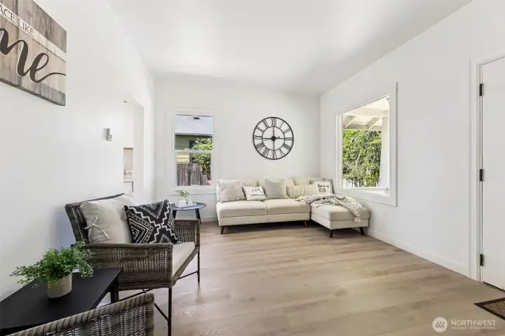 Completely updated interior offers modern comfort while preserving craftsman charm.