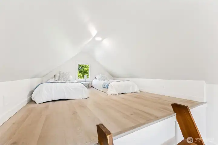 Charming attic loft.