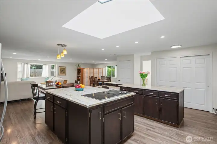 Expansive kitchen designed for both funtion and style.
