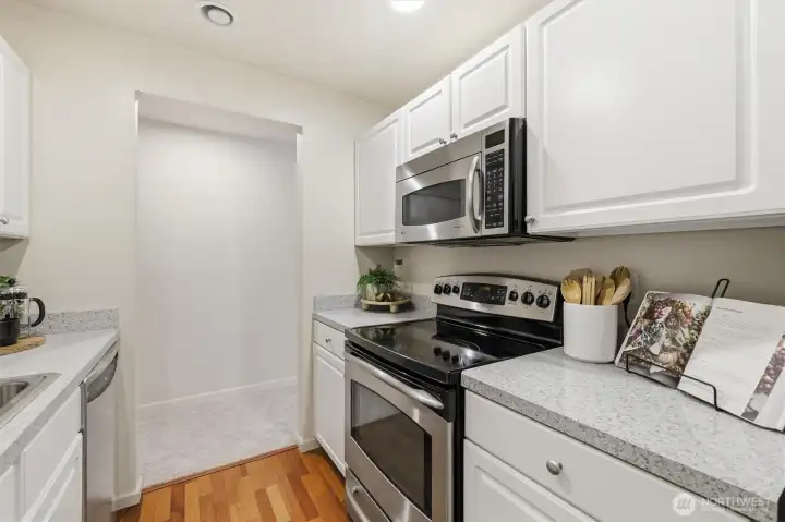 Cooks will appreciate the new GE Profile stainless-steel appliances.