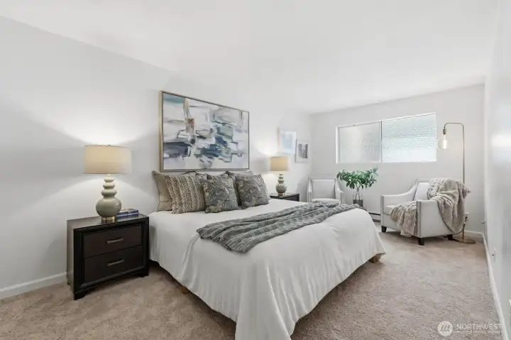 Spacious primary suite.