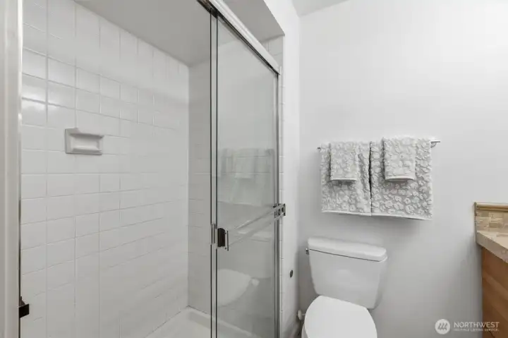 Extra-large shower, too.