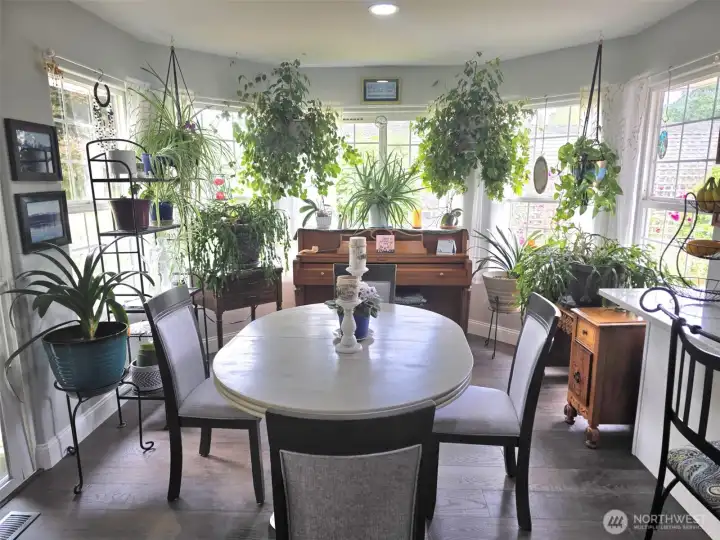 Bay window in the dining room.