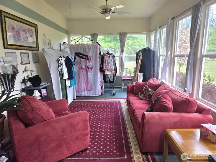 Solarium off the kitchen and dining area.