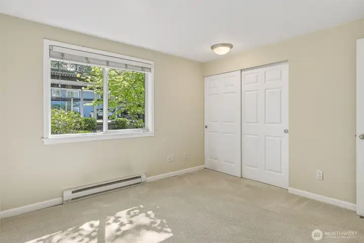 Bedroom with plenty of closet space.