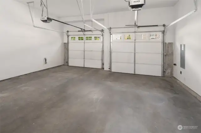 Attached 2-Car Garage with EV Charging Outlet