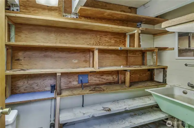 Bathroom in detached shop