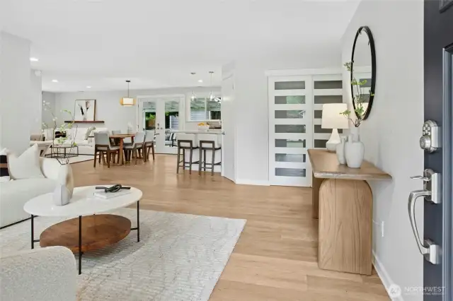 Wonderful open layout with French Oak Engineered Hardwood floors throughout.
