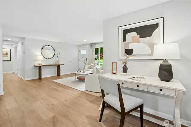 Great nook area perfect for a home office space.