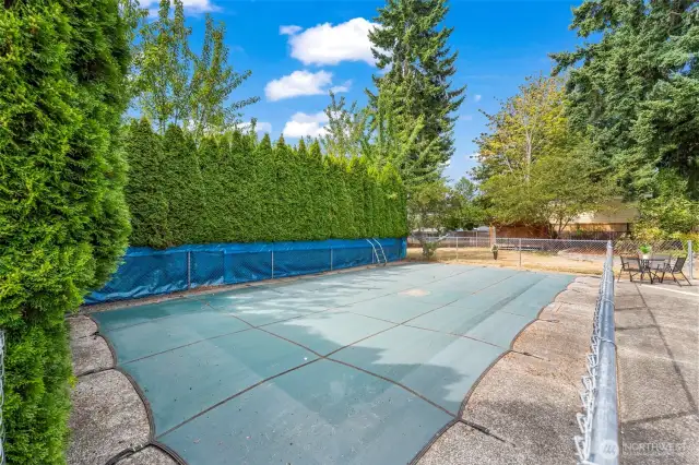 Covered inground pool