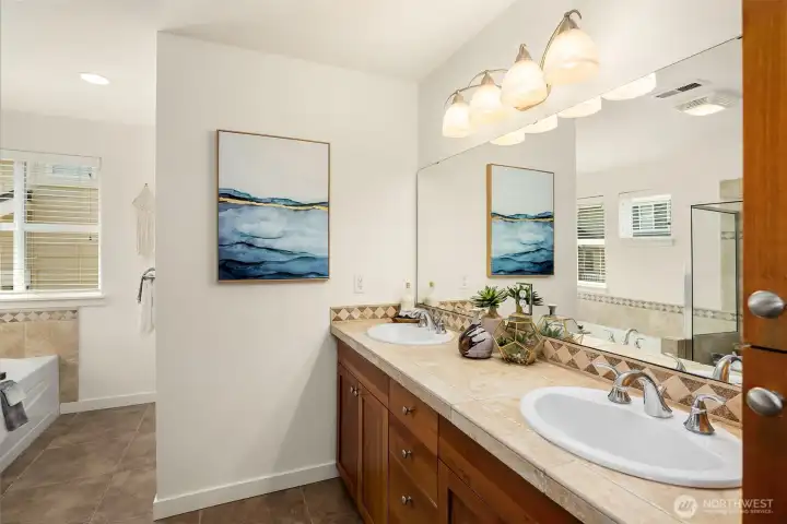 Plenty of this space to not be on top of one another while getting ready to seize the day.