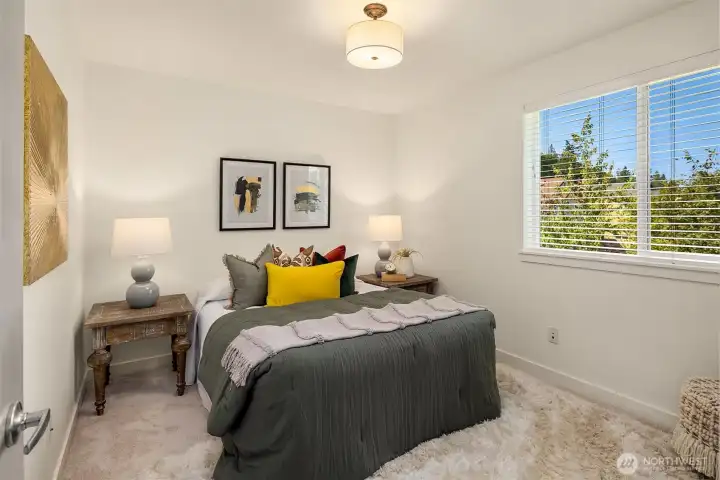 Here is the first of the two secondary bedrooms down the hall.