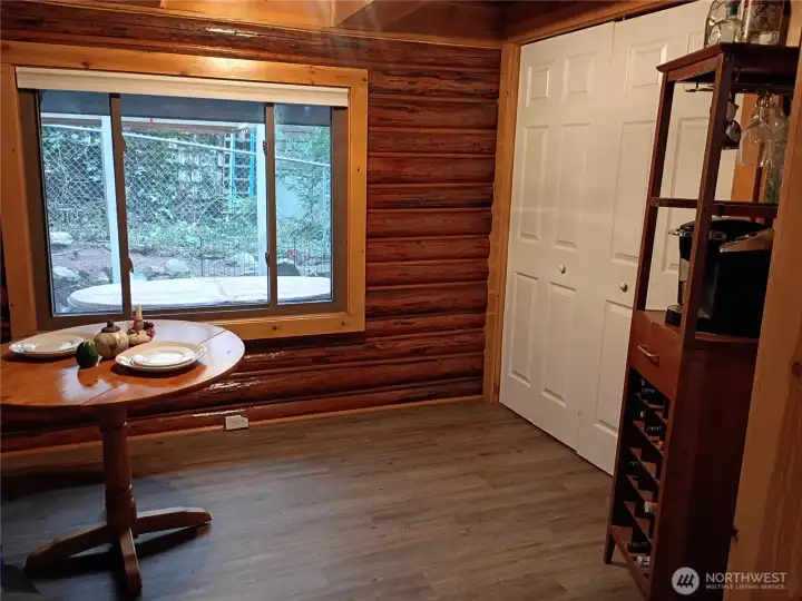 dining and laundry/pantry closet