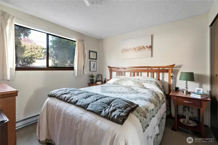 Typical bedroom with natural light.