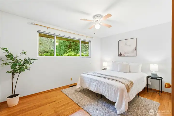 1 of 2 bedrooms on the main level