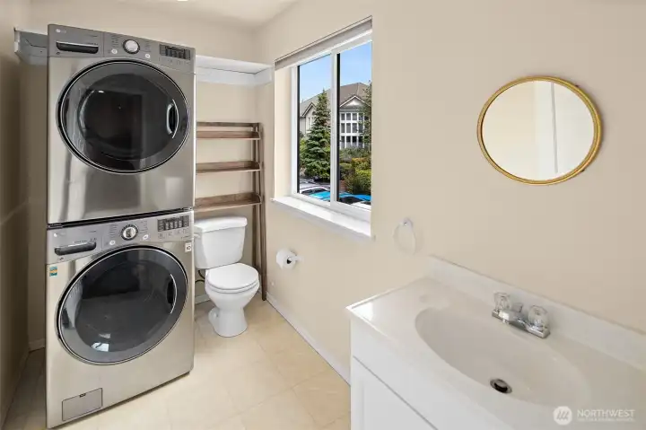 2nd floor combination laundry & 1/2 bath.