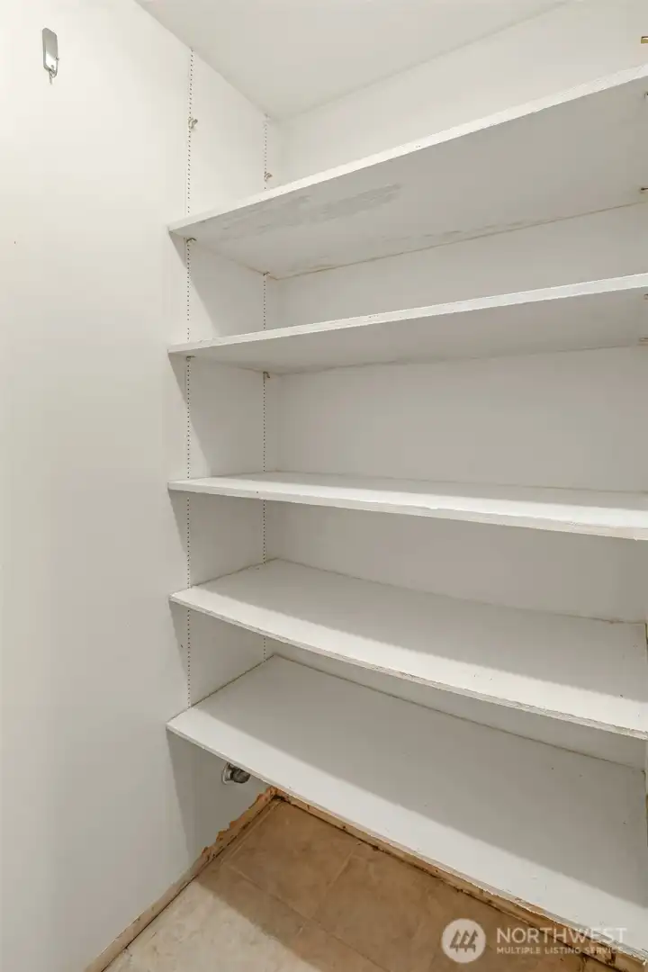 The proper pantry offers great storage!