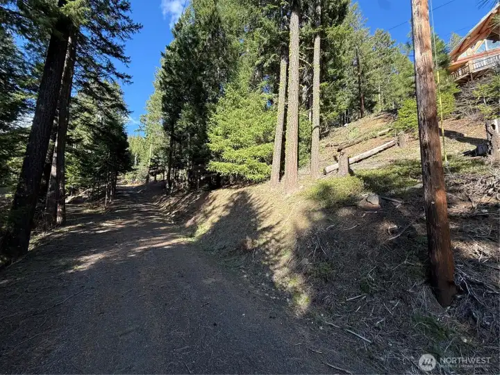 Looking up Lake View Drive