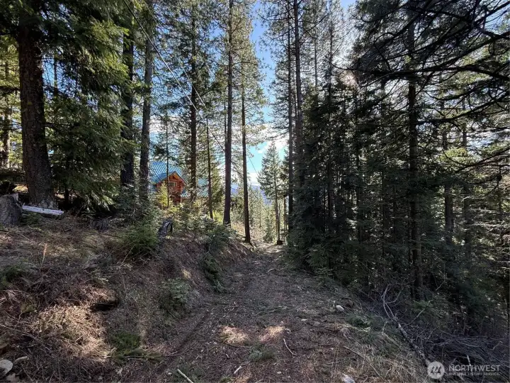 Looking down easement