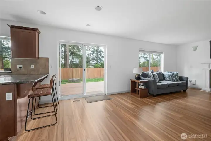 Open concept kitchen & living room