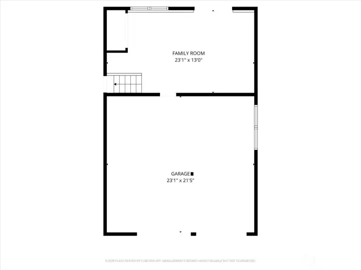 Lower level floorplan and garage Lower level floorplan and garage