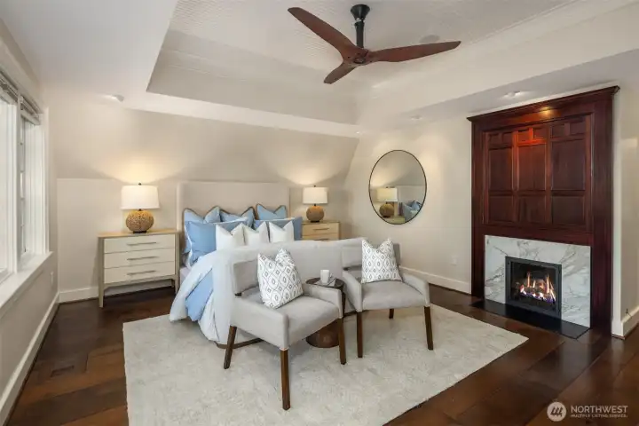 Warm fireplace for cool mornings Warm fireplace for cool mornings