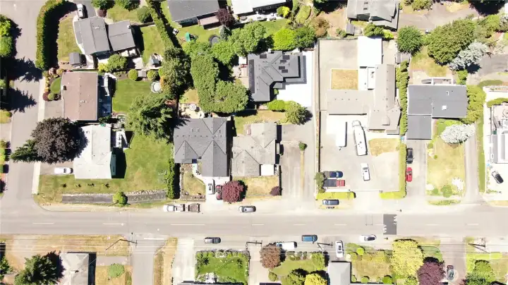 top-down aerial photo shows a neat neighborhood top-down aerial photo shows a neat neighborhood