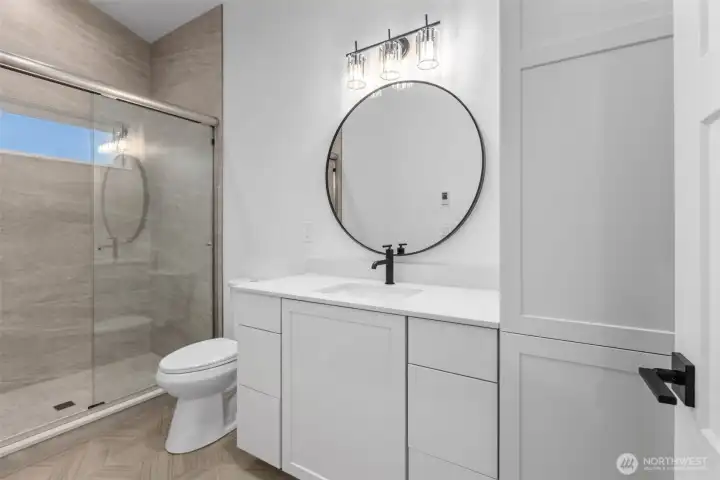 Top floor bathroom with ample storage