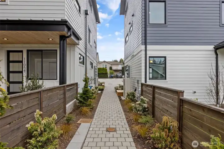 Pathway to courtyard