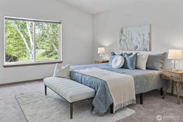 Primary Bedroom with Vaulted Ceilings