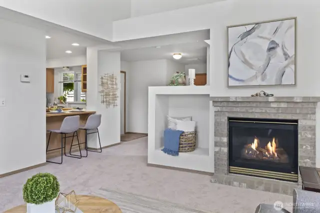 Cozy Gas Fireplace