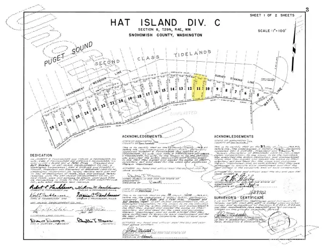 Map showing tidelands