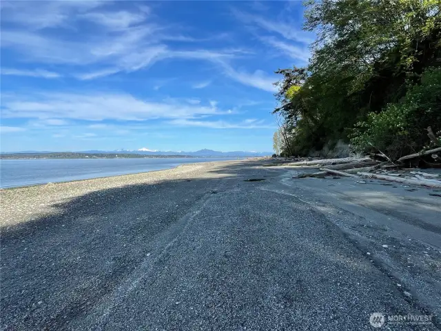 On the beach looking North