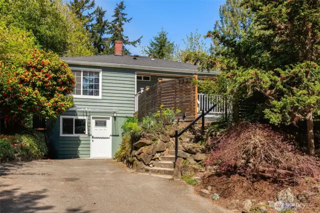 2 or more off-street parking spots! Lovely,  verdant location.