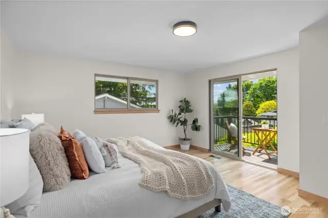 Primary Bedroom and Deck off of Primary