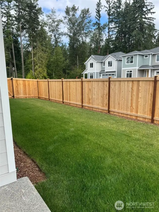 As of 06/25/25. Large, fully fenced backyard.