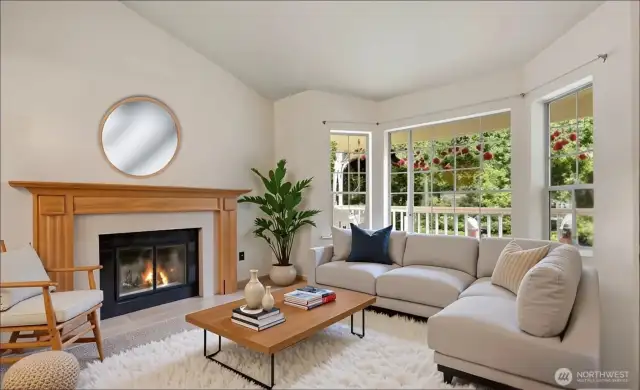 Virtually Staged. Formal Living Room.