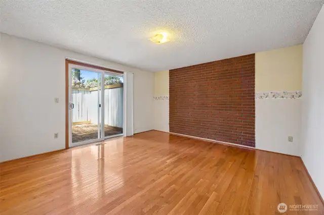 Primary bedroom with slider to private outdoor area