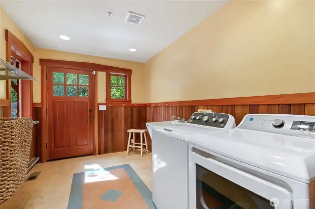 Large mudroom/laundry room.