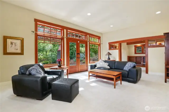 Bright and beautiful, this living room is the place to gather.
