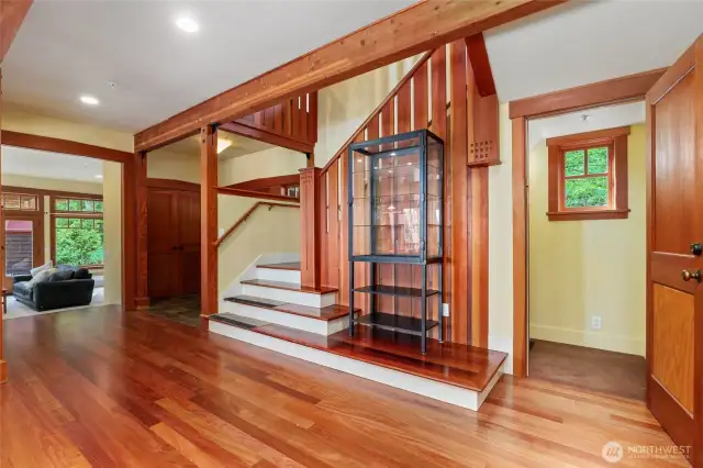 Gorgeous stairs leading you to the primary suite.