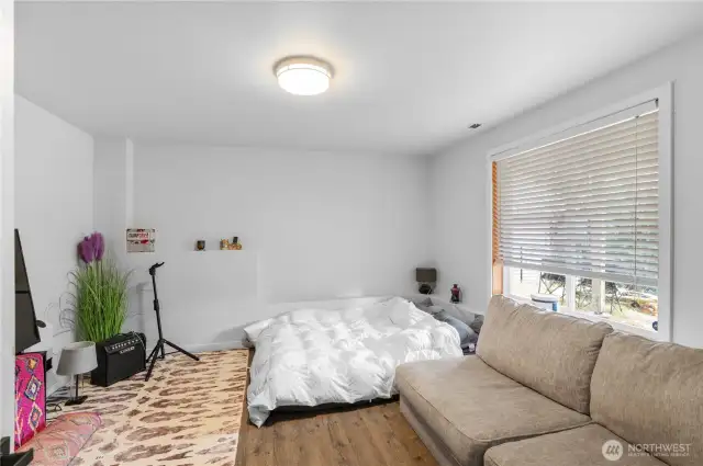 Basement bedroom.