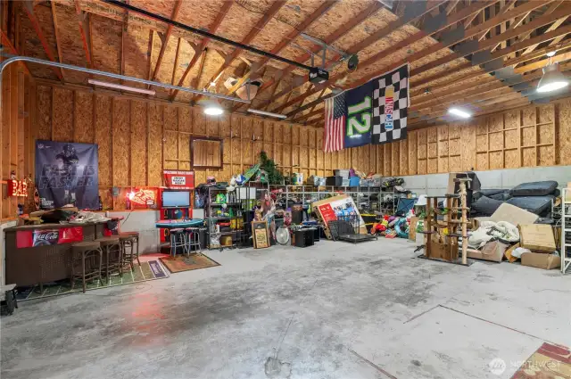 1200 sq ft shop w/room overhead for more storage.