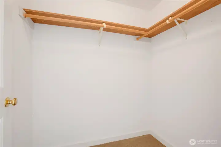 The second bedroom also has a walk-in closet.