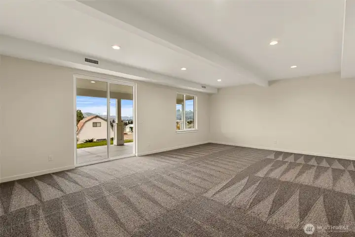 Lower-Level Family Room with patio access.