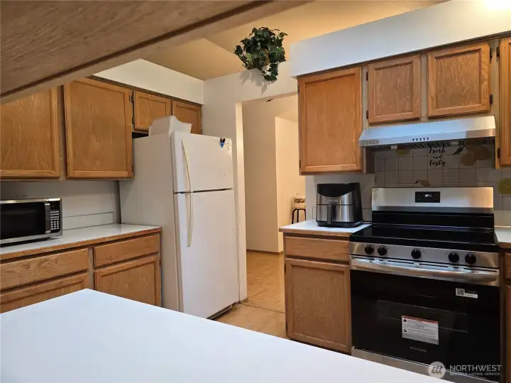 Kitchen looking towards dining room.