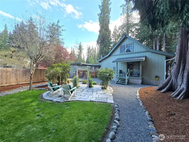 Manicured Fenced Backyard