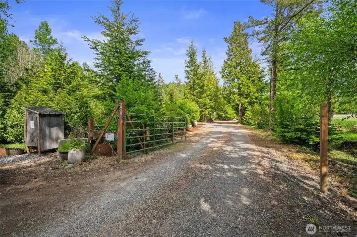 Private gated entry to your secluded 10 acres.
