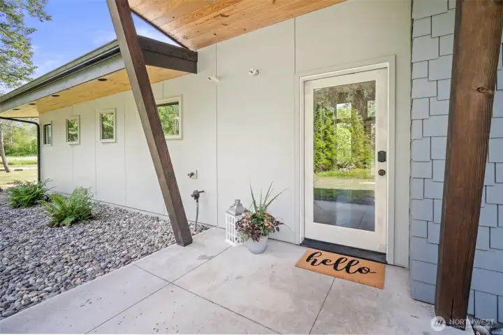 Entry from the back of the home. A true modern rambler.