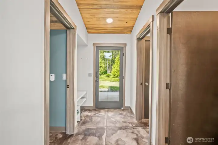 Main entry of the home. Concrete and radiant floors throughout.
